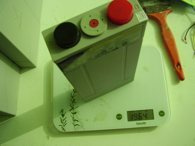Cada célula pesa aprox. 1.965g