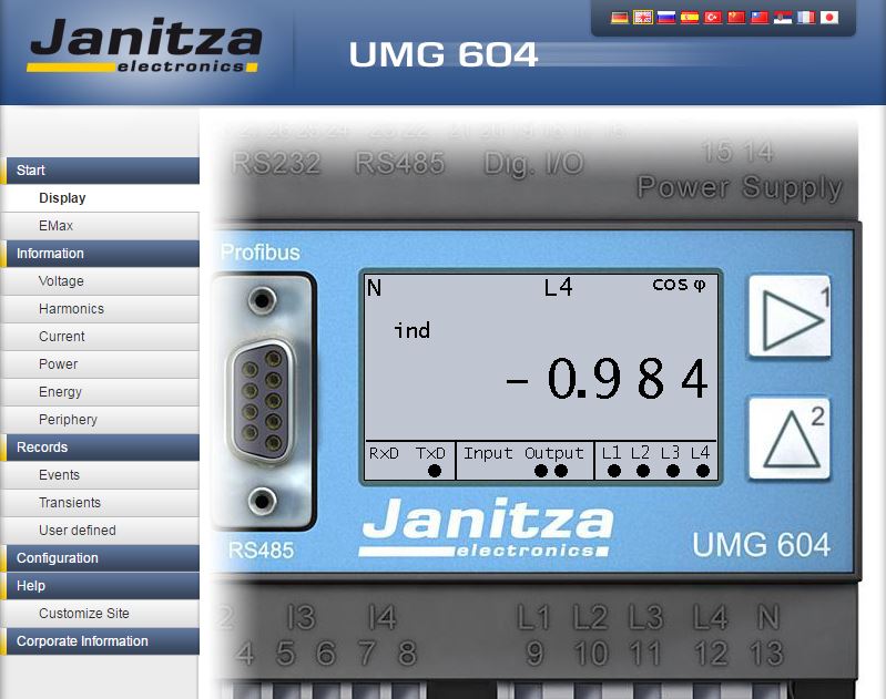 Fator potencia com o inversor ligado a produzir 1,56 Amp.JPG